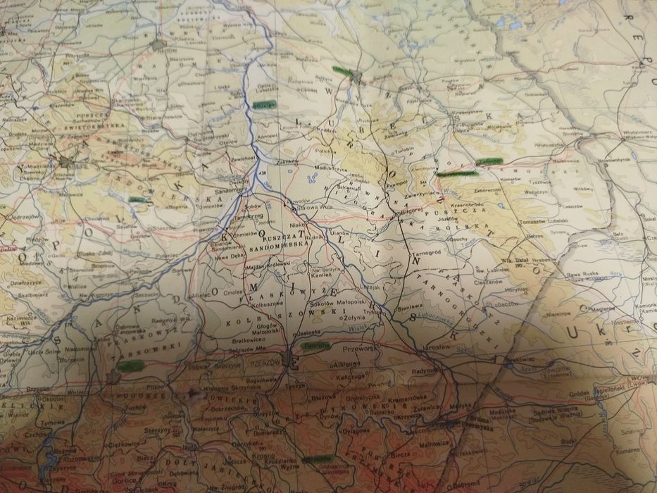 Mapa - atlas geograficzny Polska wyd. 1962 r