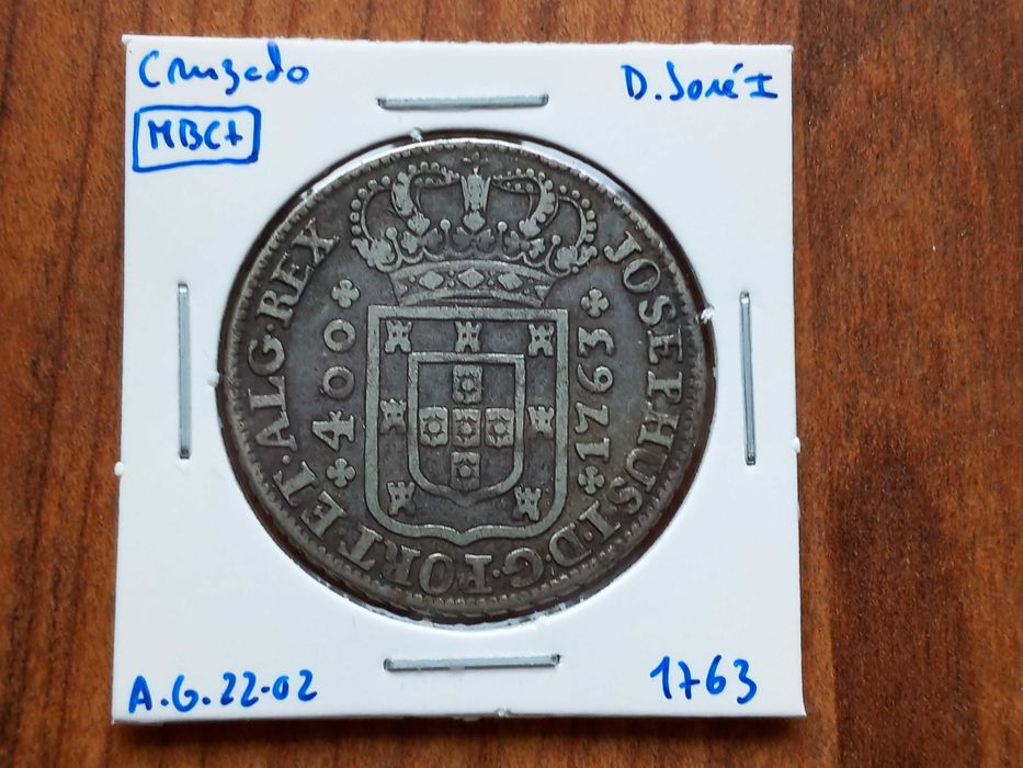 Moeda Cruzado 1763 D. José I  - MBC+