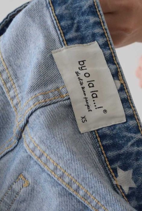 By o la la spodnie jeansy wysoki stan  34 xs / s grube vintage mom