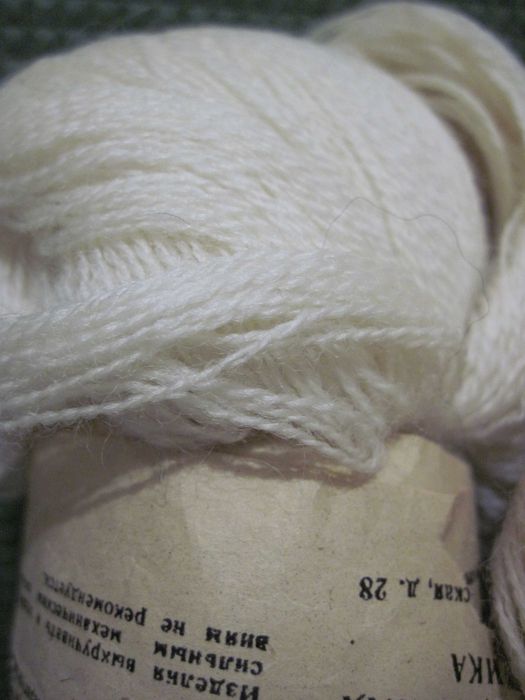 Пряжа для вязания Купава Шерсть 100% Белая 150грн за 100грамм 4 мотка