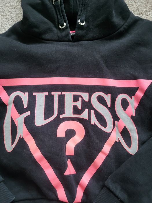 Czarna bluzka dla dziewczynki guess rozmiar 122 gratis bluza welurowa