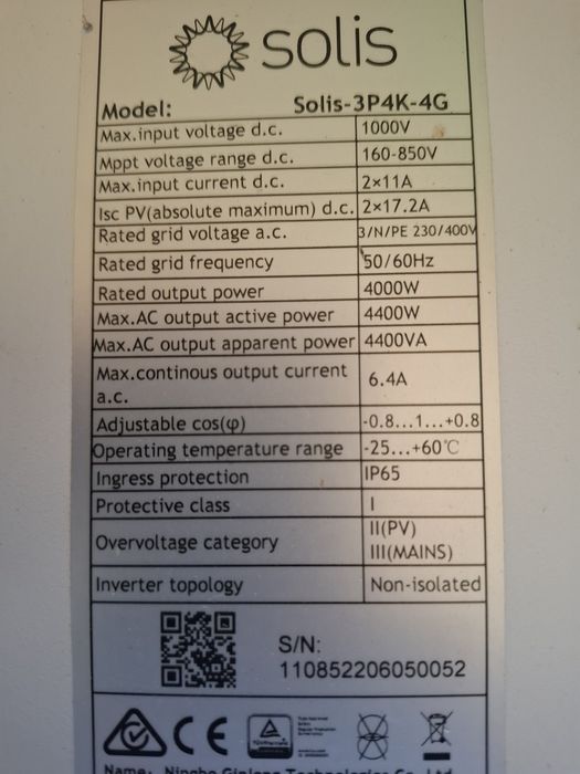 Falownik trójfazowy SOLIS 4kw