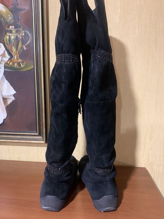 Ботфорти жіночі замшеві Італія