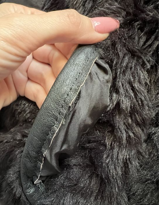Zara czarna kurtka futerko z kapturem r. L /XL