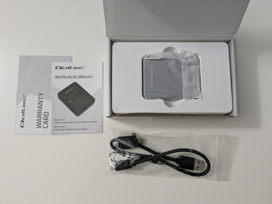 Stacja Dokująca SSD M2 SATA MGFF Qoltec USB-C