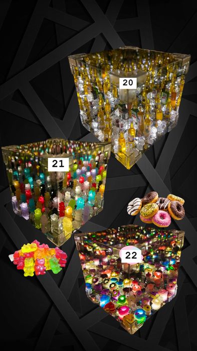 Ночник Светильник Лампа - Тюльпаны в коробке Куб. Нічник Світильник