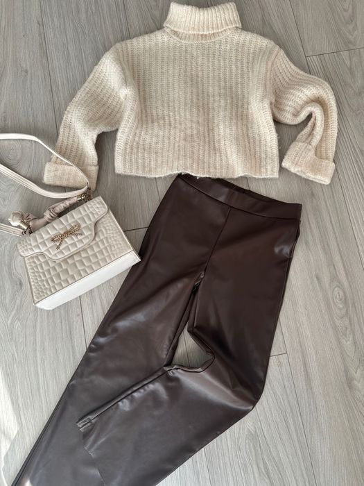 Штани H&M шкіряні для дівчинки