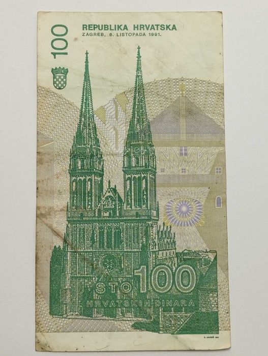 Sprzedam banknot Chorwacja 100 dinarów 1991r. - Roger Joseph Boscovich