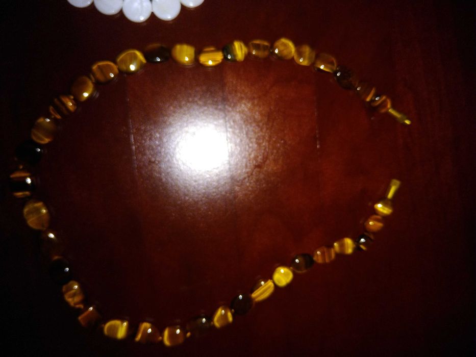 Бусы жемчуг, натуральный камень, янтарь