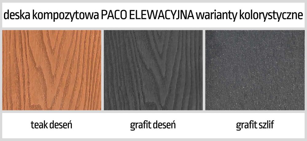 deska kompozytowa ELEWACYJNA 3D grafit teak 4m