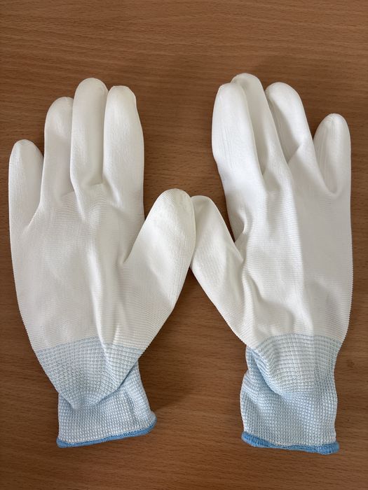 Rekawice robocze biale poliuretan  ogrifox REIS. Rozm. 9