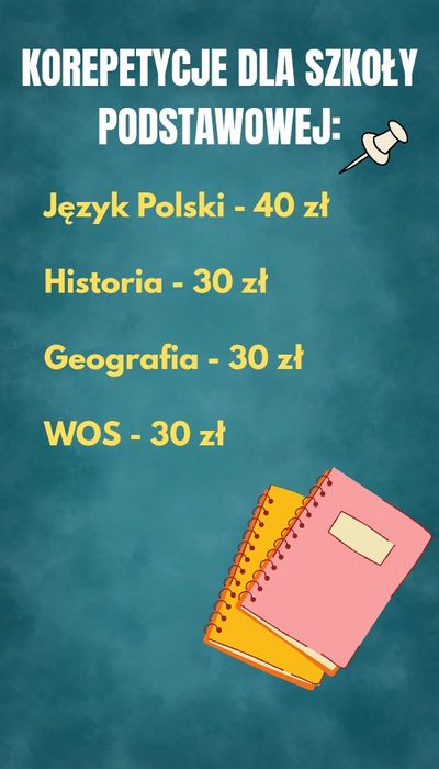 Tanie Korepetycje ! Polski, Historia, Geografia i WOS