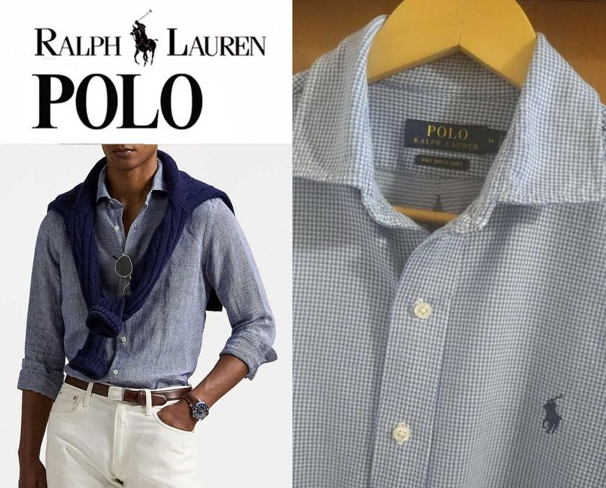 Лён. Polo Ralph Lauren. UNIQLO.  сорочка чоловіча. р М