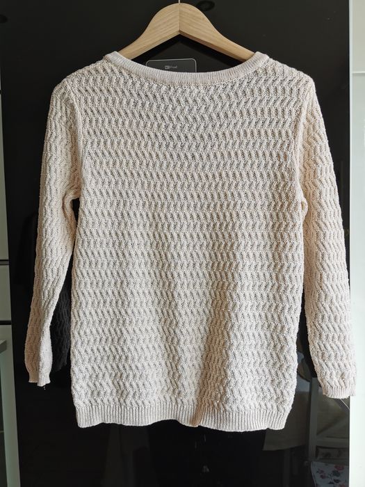 Sweter ażurowy Mango r. M pudrowy róż