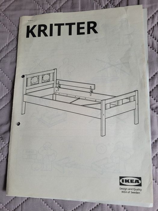 Łóżeczko dziecięce IKEA + materac + szuflady + pościel - stan idealny