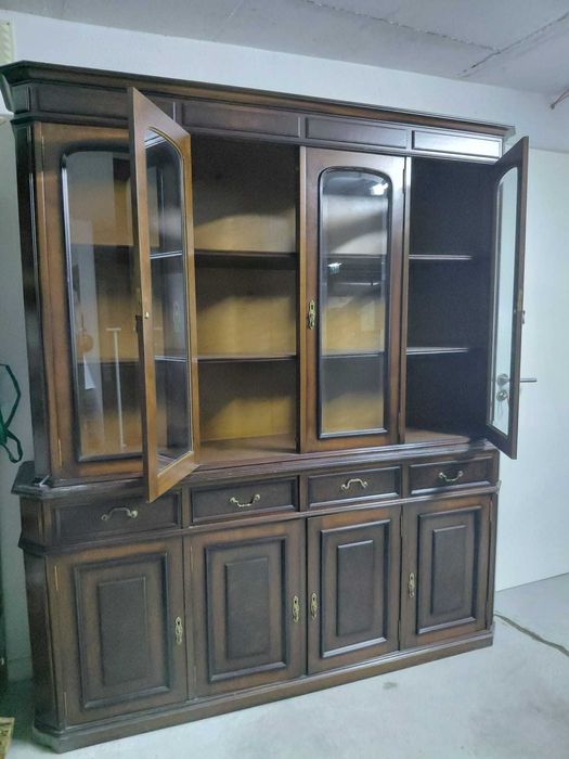 Móvel Sala Estar/Jantar/Louceiro/Cristaleira Mogno Maciço