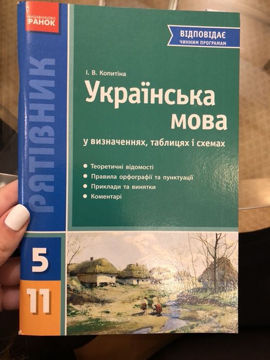 Рятівник Українська мова у визначеннях, таблицях і схемах 7–11 укр мов