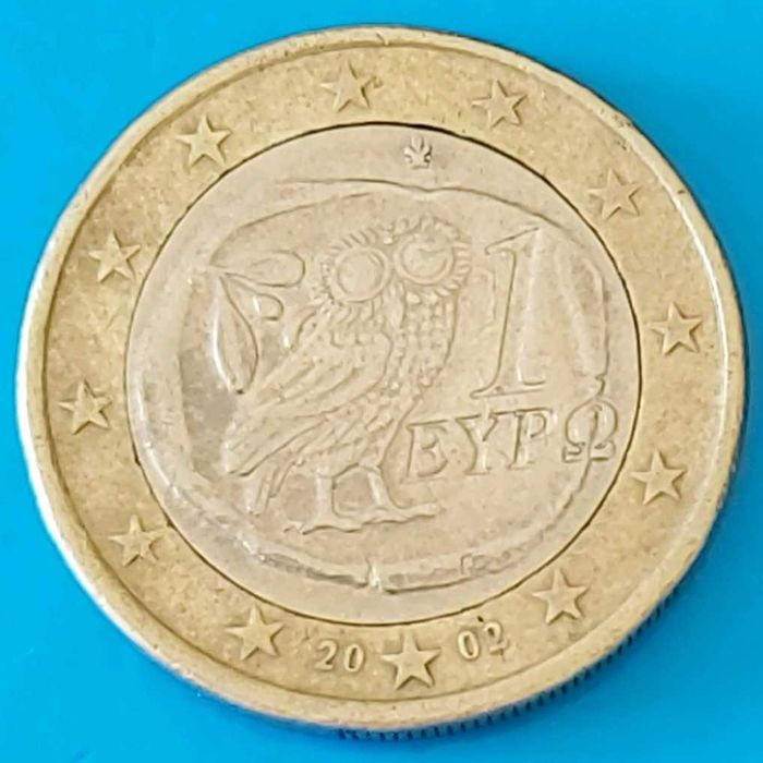 1 Euro de 2002 sem Letra  da Grécia, Mocho