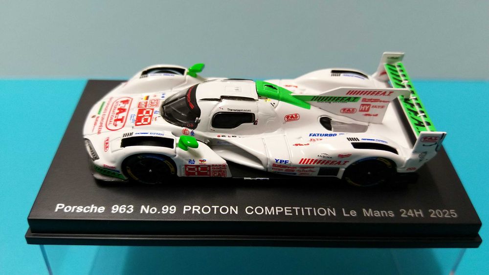 Porsche 963 #99 Proton / 24h Le Mans 2025 /Miniatura Spark escala 1/64