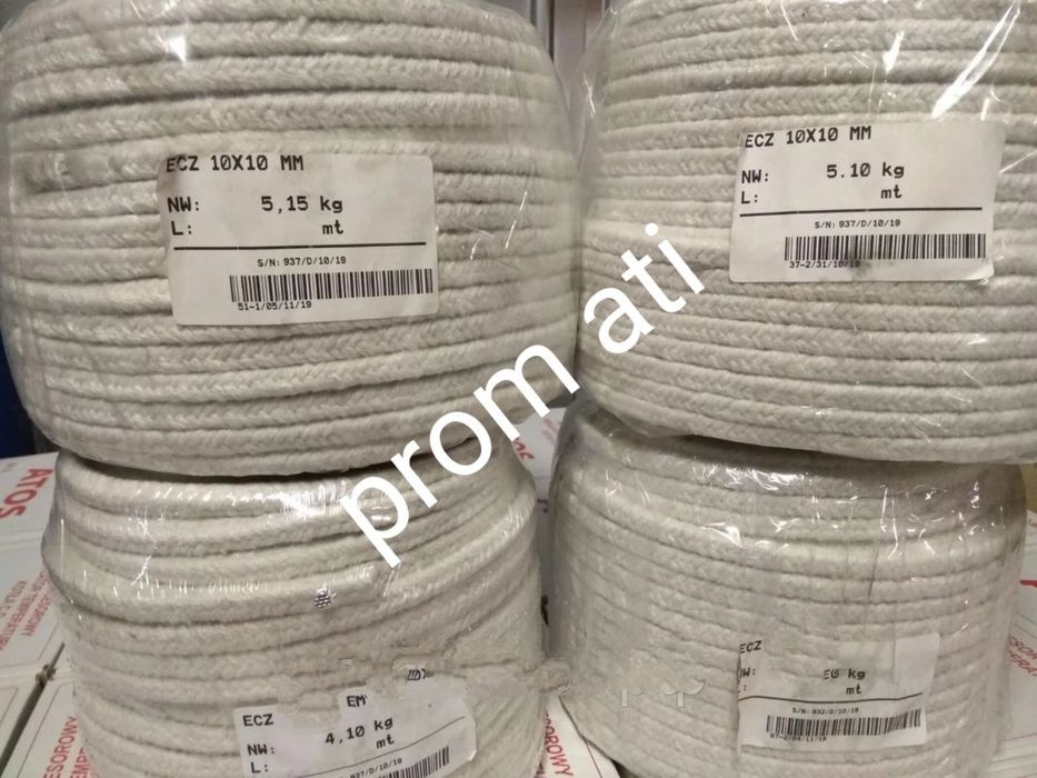 Керамошнур для котёл камин дымоход на твердотопливный асбестовый шнур