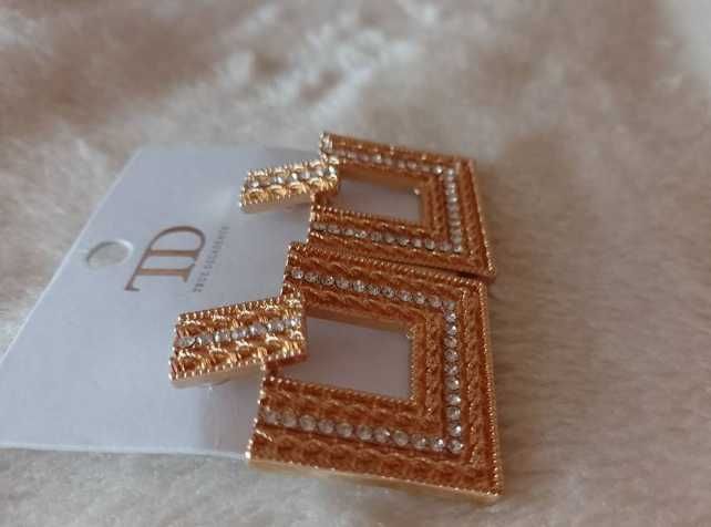 Bogato zdobione kolczyki wieczorowe z Londynu, NOWE