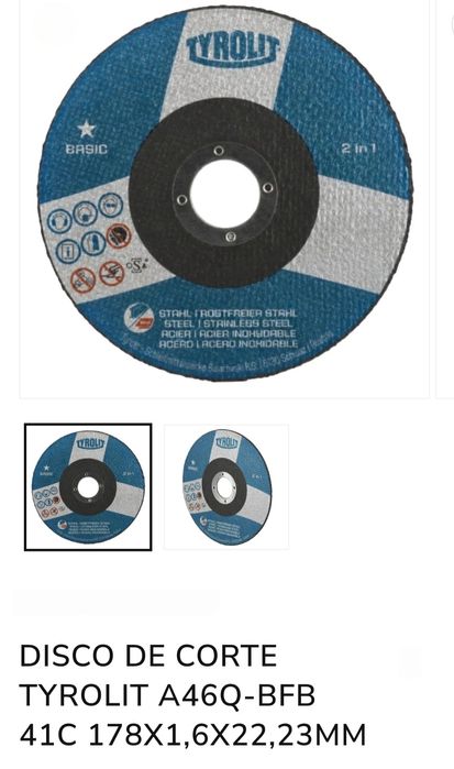 Discos de corte  inox