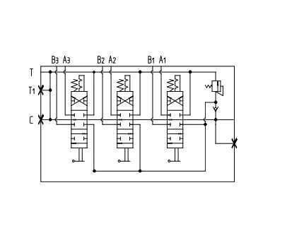 ROZDZIELACZ Hydr. 3 Sekcje 40L 3x Zatrzask Dwustronny [4188]