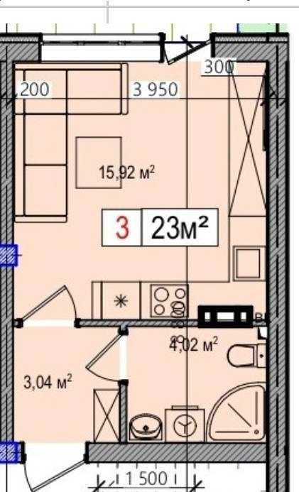 Відмінна квартира в зеленому районі, за 15600 $