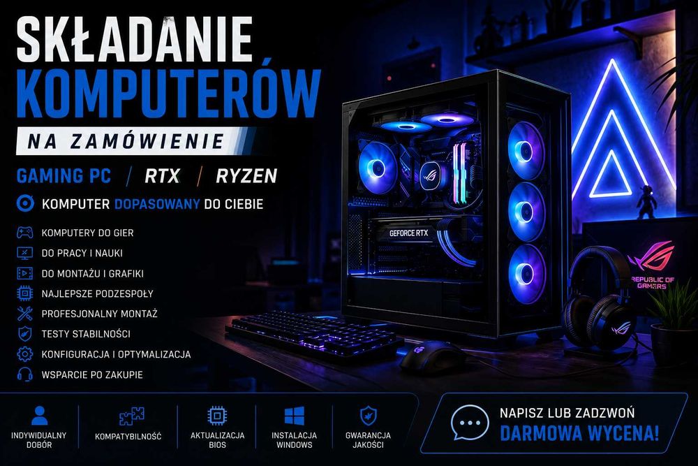 Składanie komputerów na zamówienie | Gaming PC | RTX Ryzen