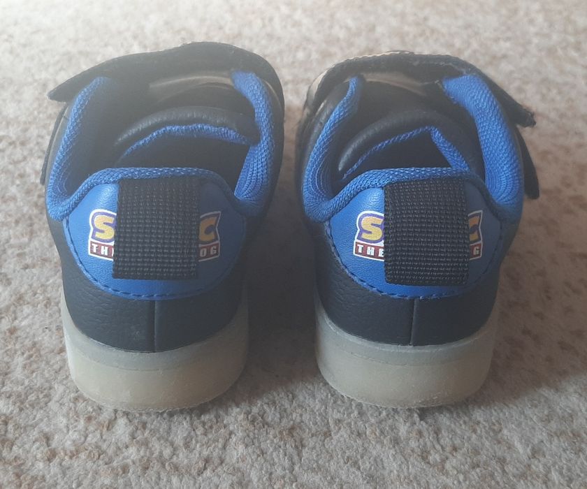 Buty chłopięce adidasy sportowe rzepa świecące granatowe Sonic 26 H&M