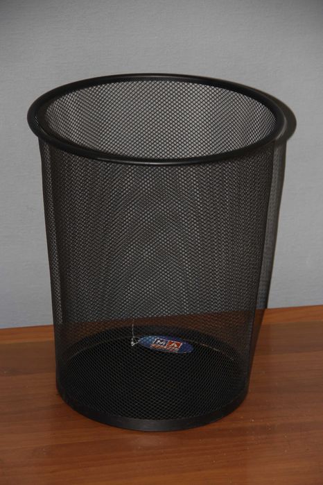 Металевий кошик для паперів чорний Ø29,5 / Н 37 см 17 л, Україна