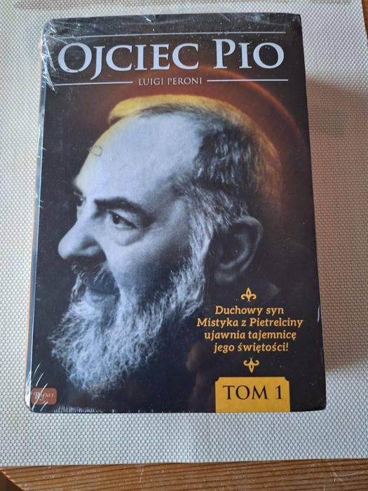 Nowy ofoliowany zestaw 2 ksiazek Ojciec Pio Peroni tom 1 i 2