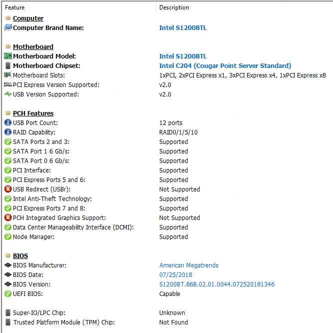 Płyta główna serwerowa Intel Server Board S1200BTL (LGA/Socket 1155)