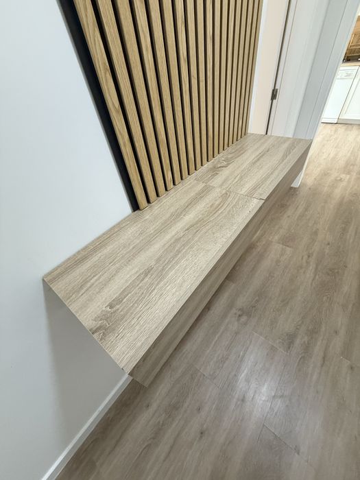 Gavetas suspensas carvalho Led