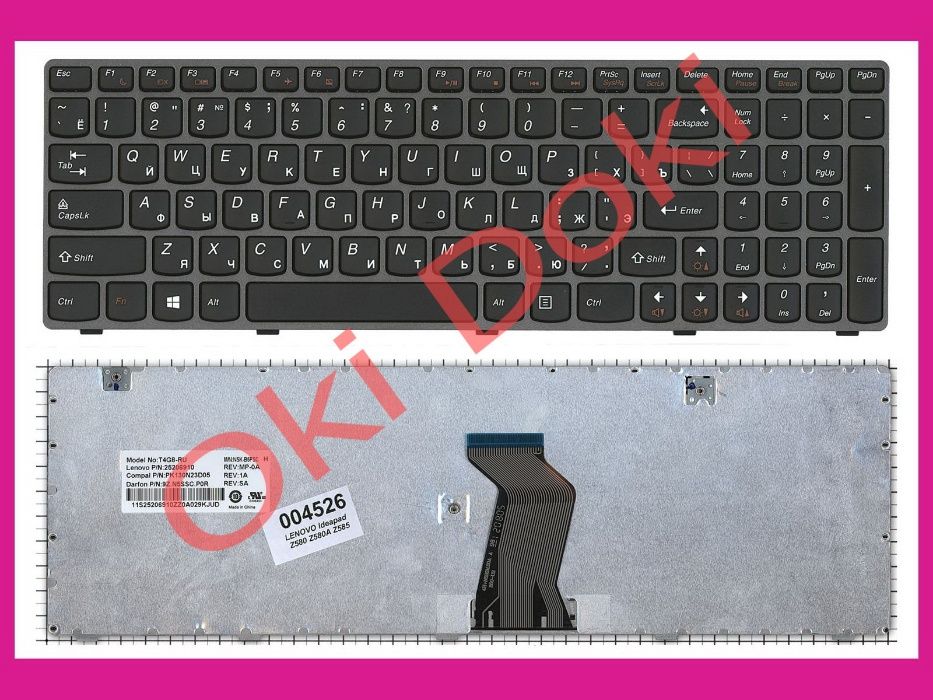 Клавиатура LENOVO Z580 N585 G585 N580 25-2018 P585 G580 N581 Z585 N586