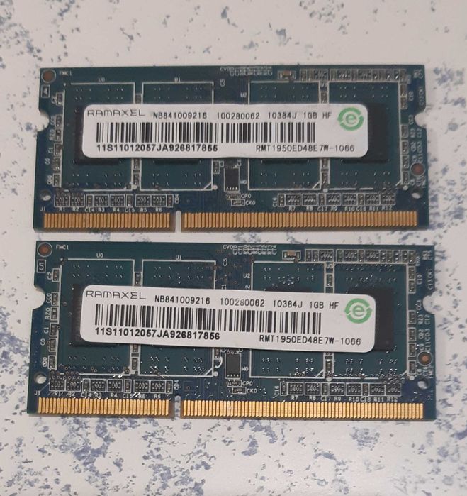 Ddr3 2Gb=2×1 GB Sodimm Ramaxel 1066MHz цена за 2 шт