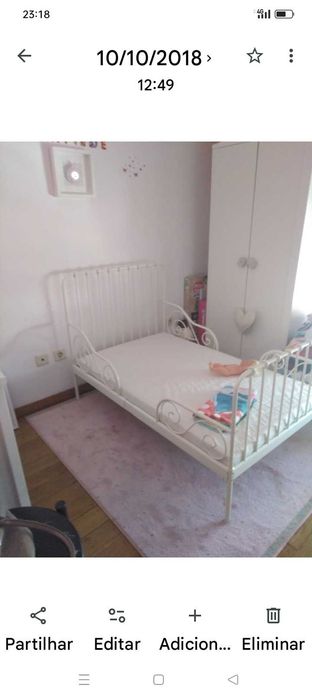 Cama solteiro com colchão