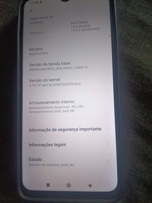 Telemóvel Xiaomi note 9