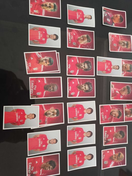 Cromos de futebol.