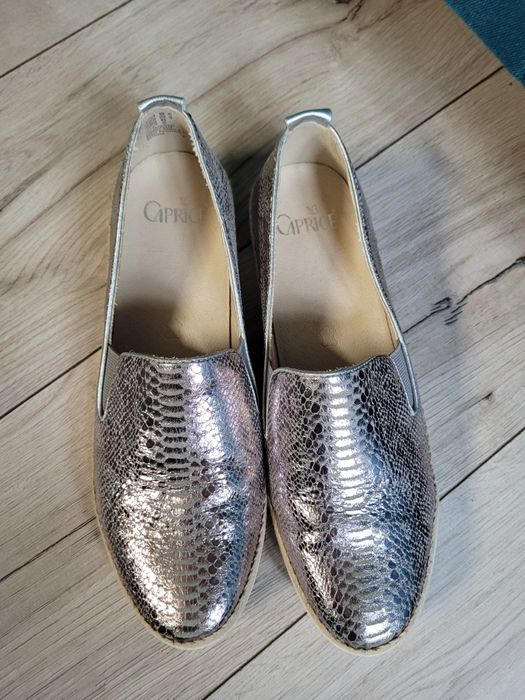 Espadryle Caprice skóra