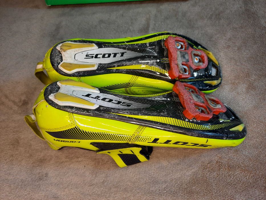 ТОПові Карбонові велотуфлі Scott Tri Carbon Green is Hope салатові 42р