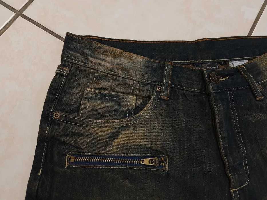 RAINBOW - NOWE! Spodnie Męskie Jeans - pas 86cm/ dł. 105cm