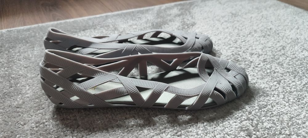 Hit szare siwe baleriny baletki loft37 r. 39/40 basen plaża