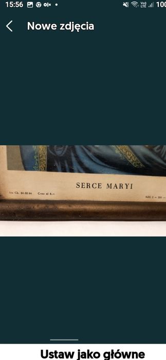 Serce Maryi obrazek lata 60te.