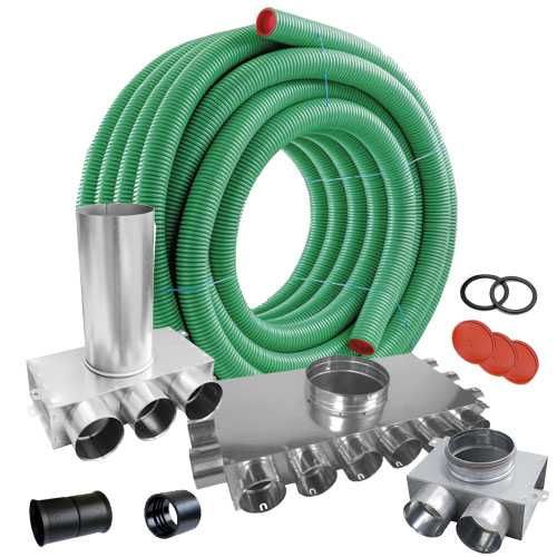 Zestaw  montażowy do rekuperacji dla domu do 120m2.