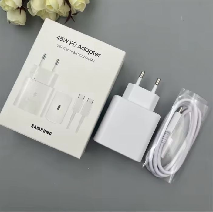 Ładowarka Samsung 45W Super Charge Super Szybkie Ładowanie Biała