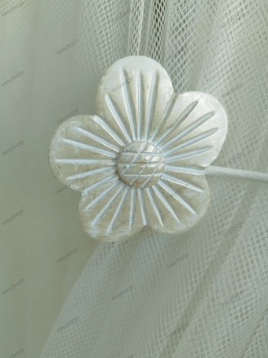 2 spinki klamry białe do firan zasłon na magnes