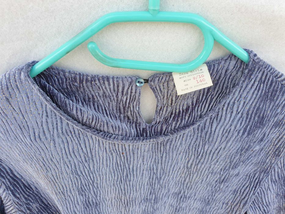 Zara, welurowa sukienka, rozmiar 140