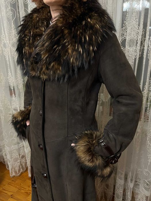 Дублянка шкіряна з хутром С-М розмір