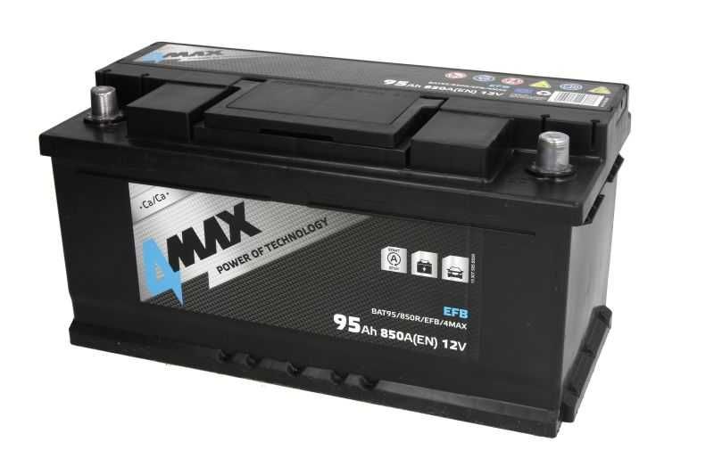 NOWY Akumulator 4MAX 12V 95Ah/850A START&STOP EFB P+ 353x175x175 B13